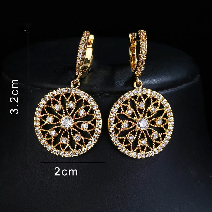 Elegance Tradition 18K Gold Plated Originality Earrings for Women – Stunning AAA Cubic Zirconia Jewelry